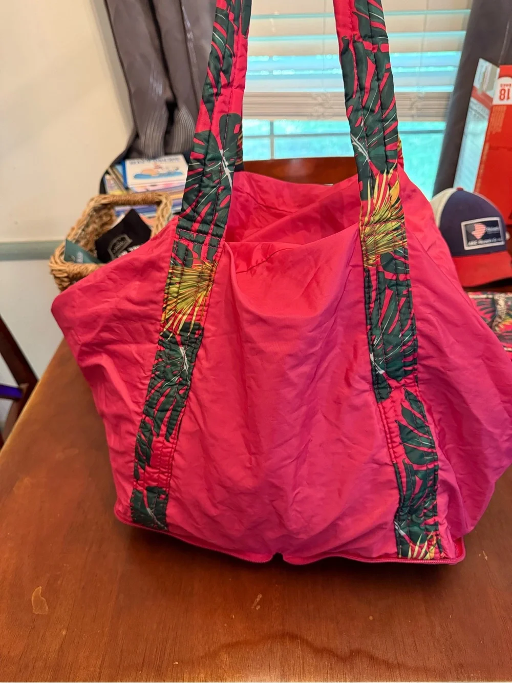 Victoria’s Secret Tropical Palm Foldable Travel Tote + Hanging Organizer